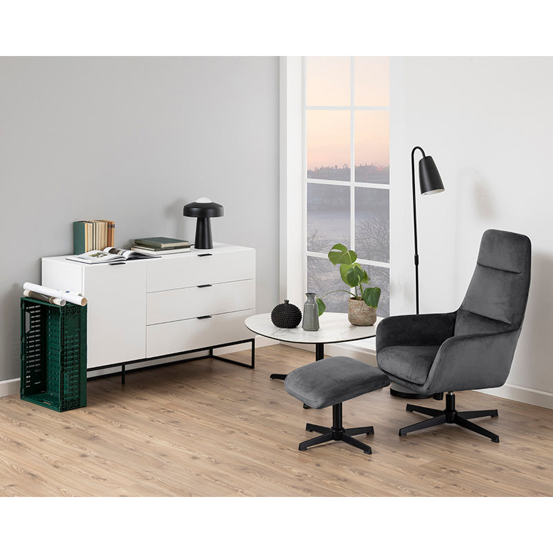 SVANA White Sideboard Buffet Cabinet - 134cm Modern Storage Console Table for Dining Room, Living Room & Entryway Organization