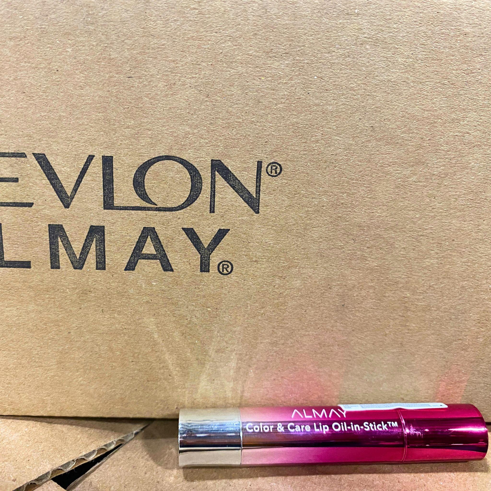 Almay Color & Care Lip Oil Stick 130 Raspberry Rush 0.09 oz (50 Pcs) - Hydrating Tinted Lip Treatment for Daily Moisture & Natural Gloss - Perfect for Work, School & Everyday Wear
