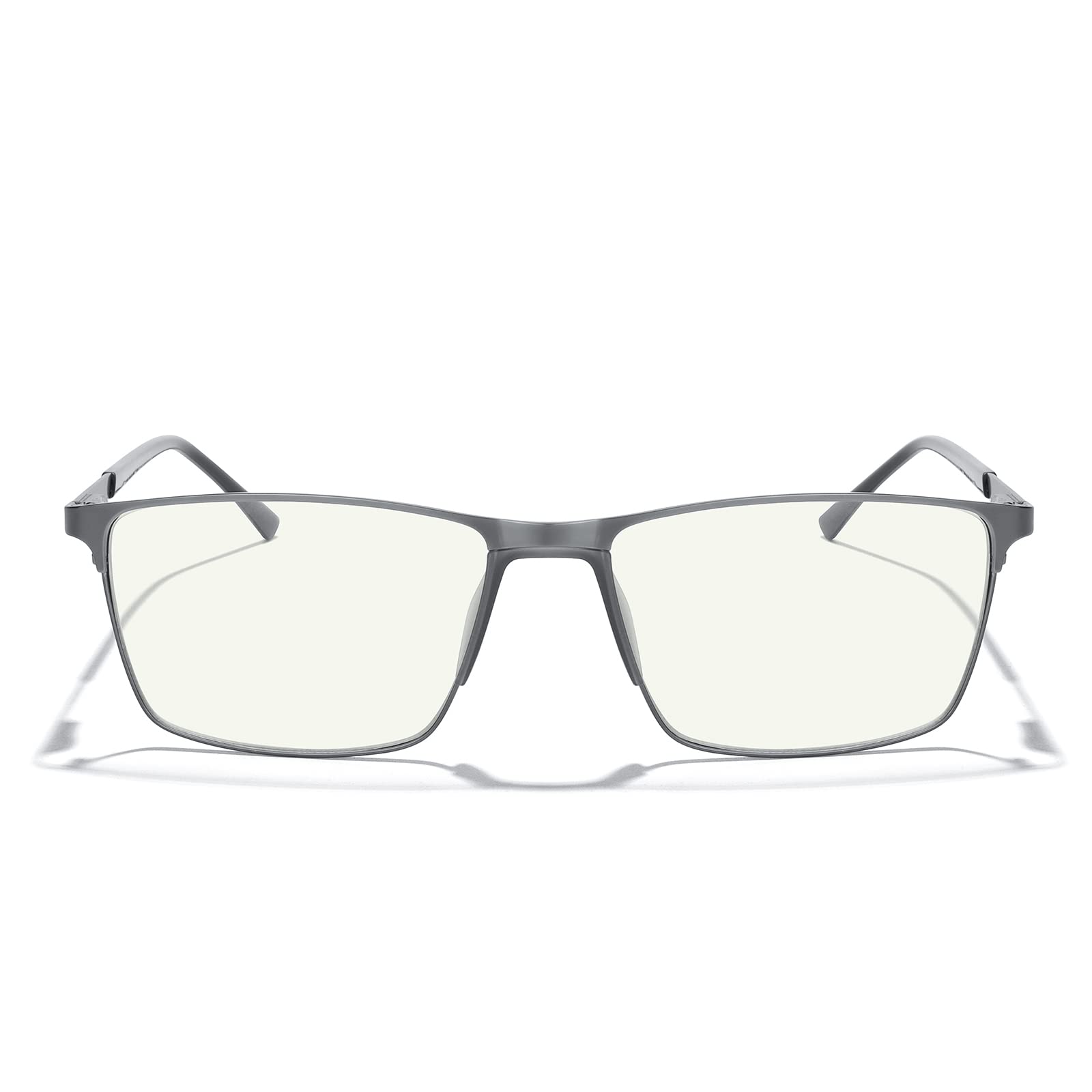 Blue Light Blocking Glasses for Men - Anti Eye Strain Reading Glasses with Metal Frame & Spring Hinge | Computer Glasses, Gaming Glasses & Office Eyewear for Screen Protection