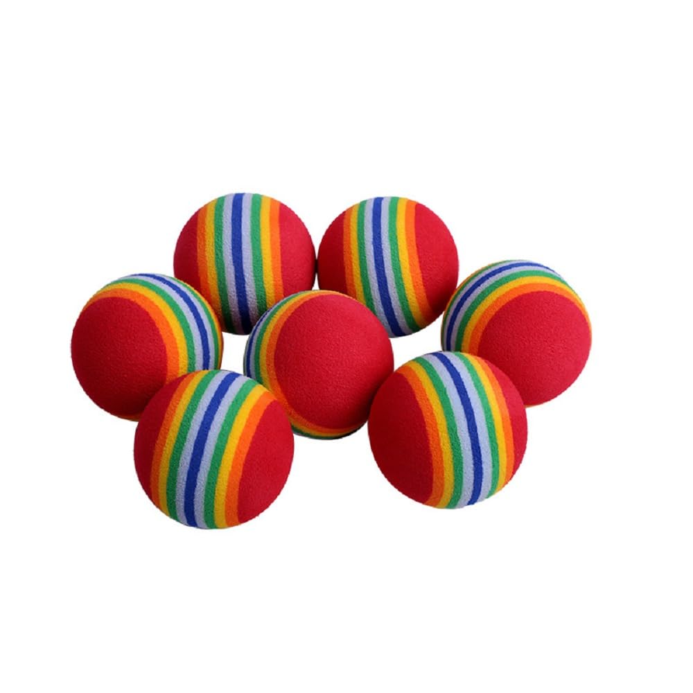 12PCS Soft Foam Balls for Cats - Colorful Rainbow Cat Toy Sponge Balls, Safe & Durable Pet Play Balls for Indoor/Outdoor Play, Training & Interactive Fun