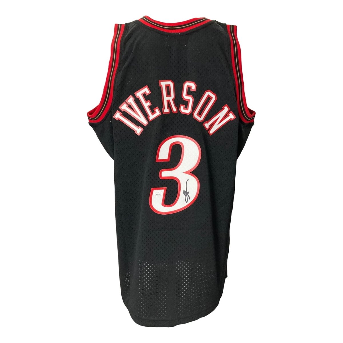 Authentic Allen Iverson Signed Philadelphia 76ers 1997-98 Mitchell & Ness Hardwood Classics Swingman Jersey with JSA COA - Perfect for NBA Memorabilia Collectors and 76ers Fans Display