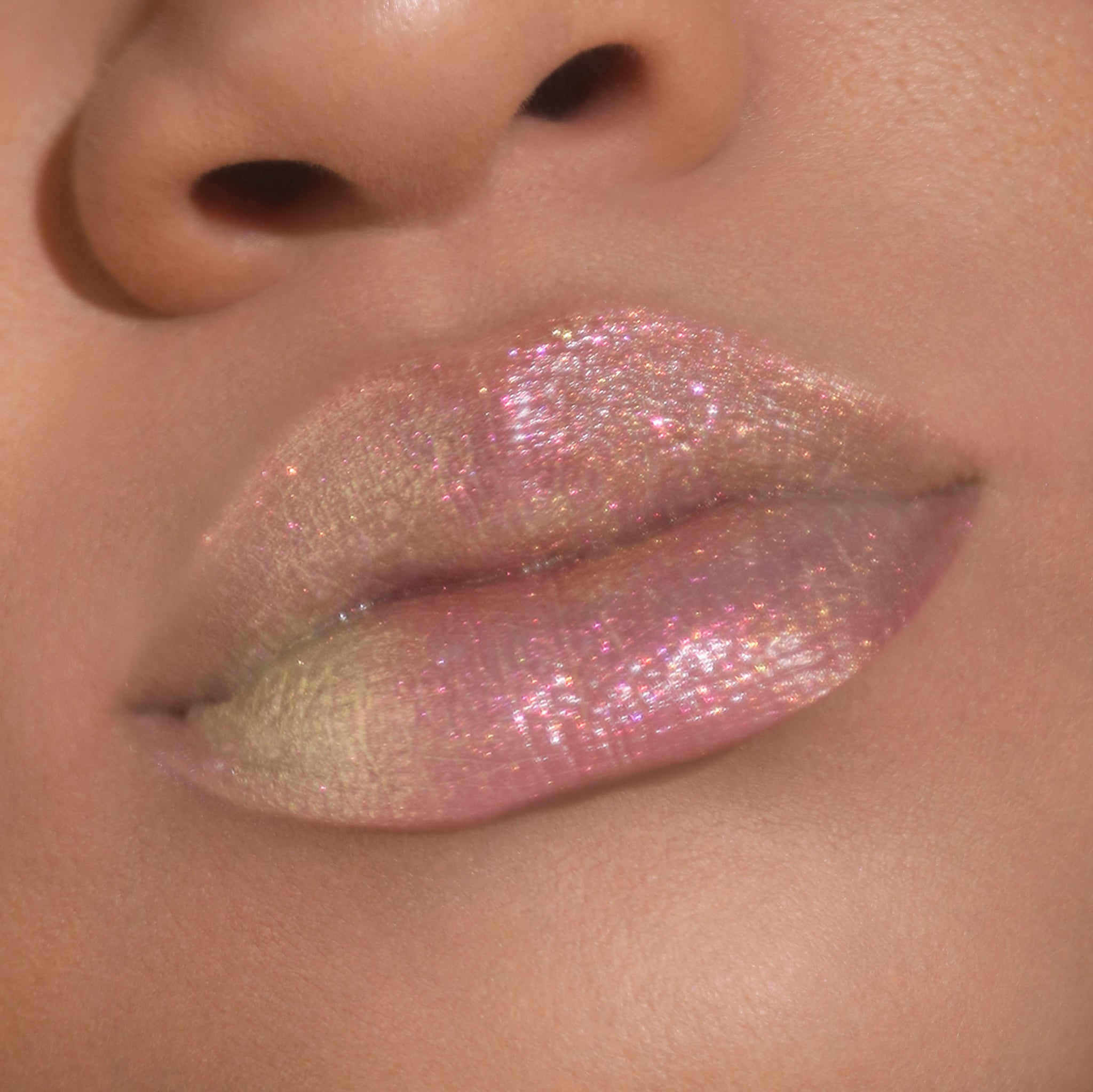 Green Goddess Multichrome Lip Gloss - Dewy Shine, High Pigment, Long Lasting - Perfect for Parties, Date Nights & Everyday Wear