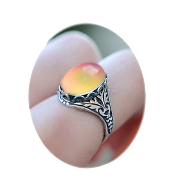 Vintage Silver Mood Ring for Women & Men - Color Changing Celtic Statement Jewelry | Perfect for Gifts, Parties, and Emotional Awareness