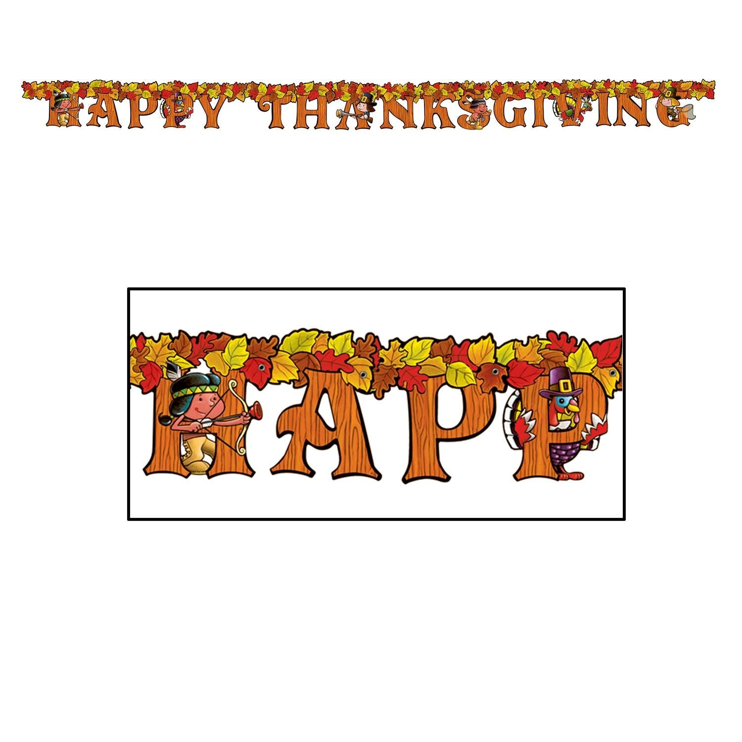 12 Pack Beistle Happy Thanksgiving Streamers - Colorful Party Decorations for Thanksgiving, Halloween, and Fall Celebrations - Perfect for Home, School, and Office Decor