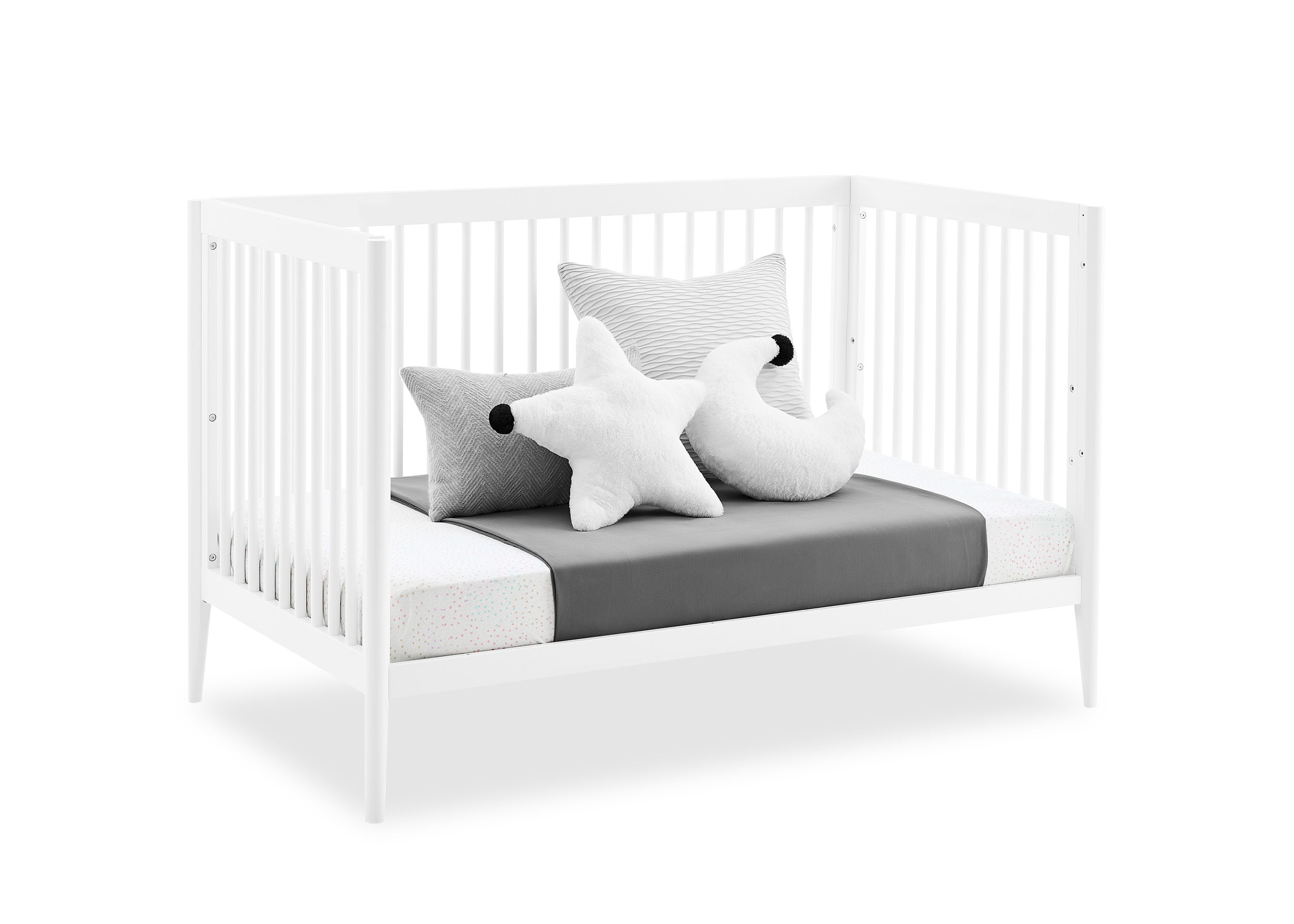 Casey 6-in-1 Convertible Baby Crib - Toddler Bed, Daybed & Full-Size Bed - Safe Nursery Furniture for Newborn to Adult - Perfect for Nursery, Bedroom & Guest Room