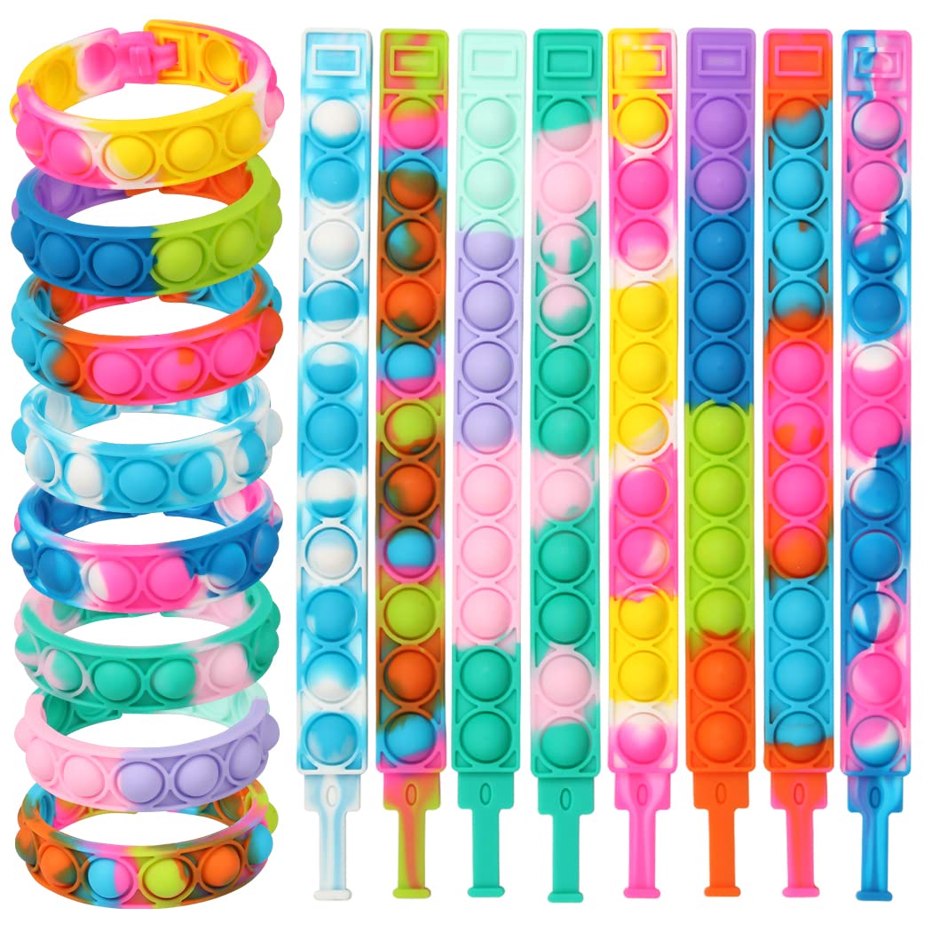Paerma Push Pop Bubble Fidget Toy Bracelet - Durable Adjustable Stress Relief Wristband for Kids & Adults - Perfect for Anxiety Relief, Focus Aid and Sensory Play at School, Office or Home