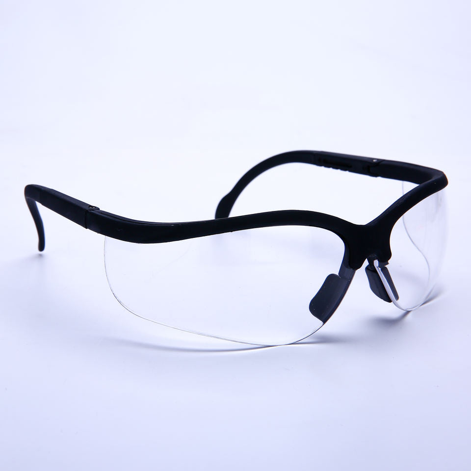 Ultra Lightweight Clear Lens Wrap Around Safety Glasses - ANSI Z87.1 Certified for Eye Protection - Perfect for Woodworking, Construction, and DIY Projects