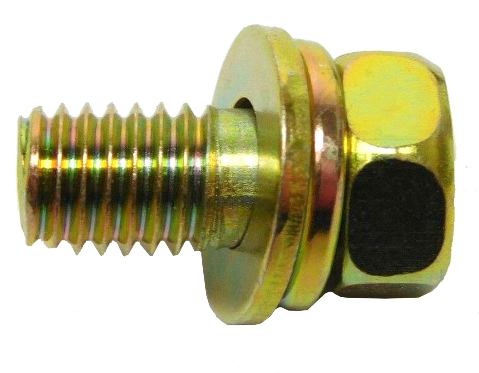 Phillips Hex Head M8x16mm SEMS Bolts - Yellow Zinc Steel (5 Pack) for Furniture & Machinery
