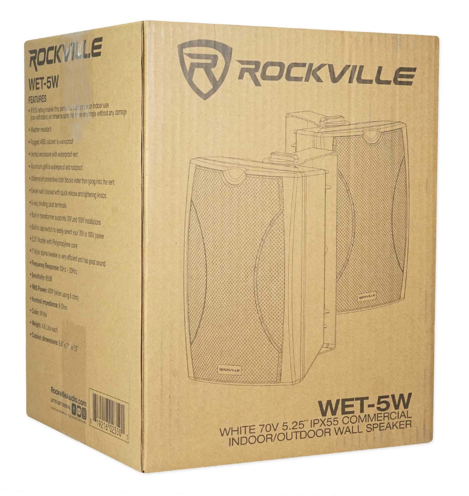Rockville 2 WET-5W 70V 5.25
