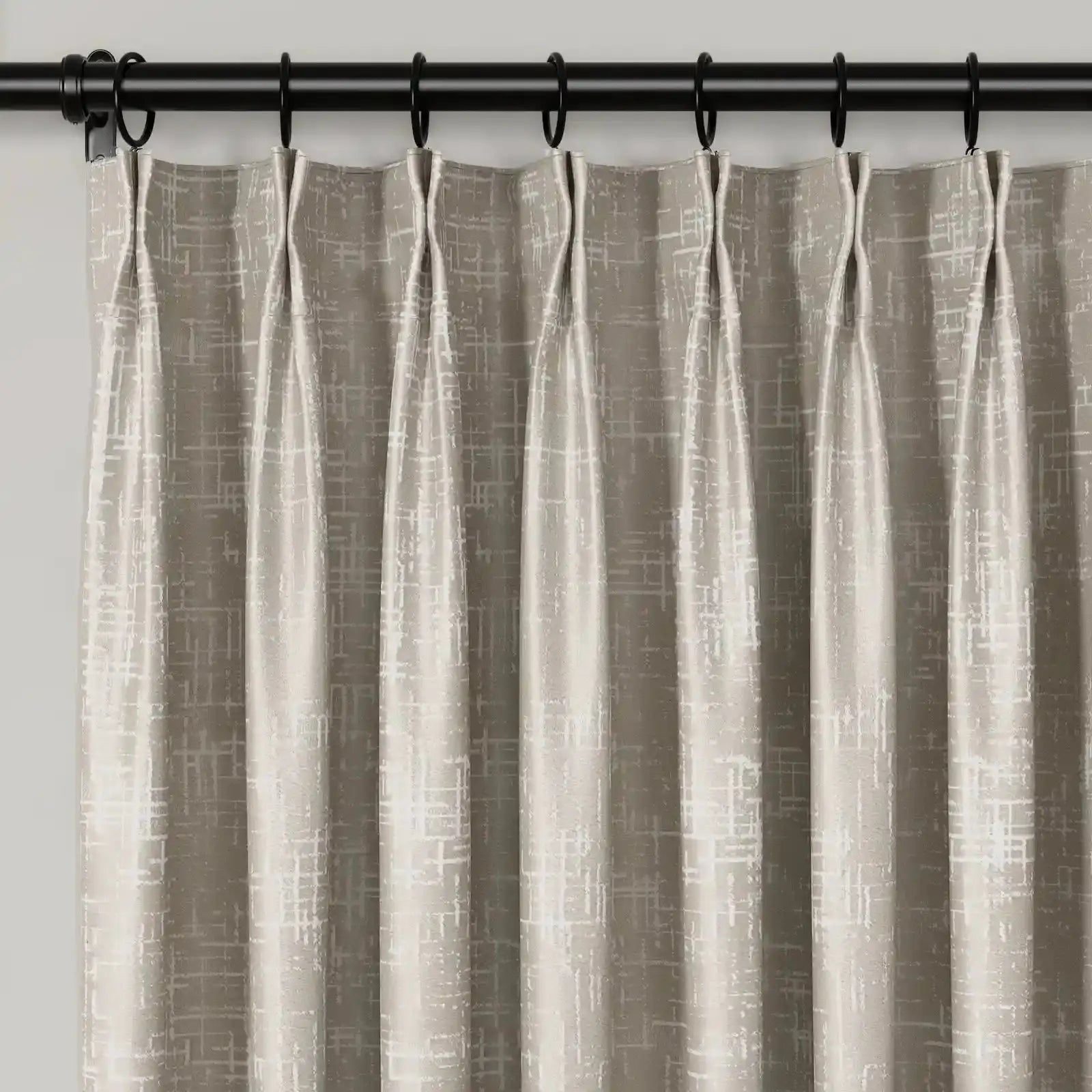 Lydia Fence Jacquard Pleated Curtains - Elegant Window Treatments for Living Room & Bedroom Decor