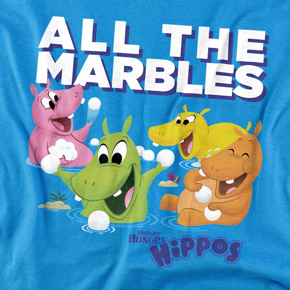 Hungry Hungry Hippos All The Marbles Graphic T-Shirt for Men & Women | Vintage Board Game Inspired Unisex Tee | Casual Wear & Gift for Gamers