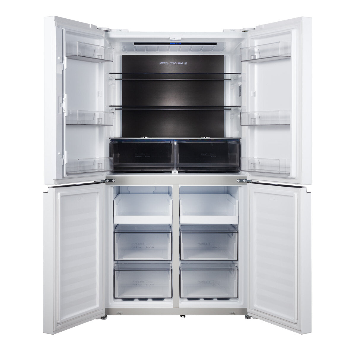 Brand New CHiQ 601L French Door Refrigerator in White - CCD598NWS Model with 5-Year Warranty | Energy Efficient Large Capacity Fridge for Modern Kitchen, Family Home & Restaurant Use