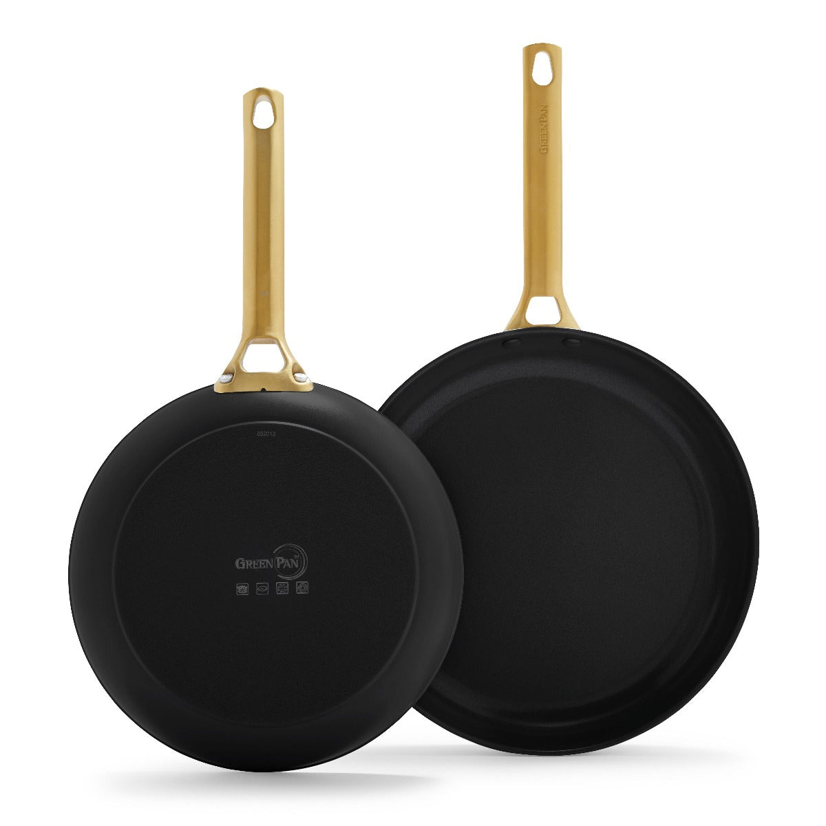 Premium Ceramic Nonstick 10 & 12 Inch Fry Pan Set - Black | Healthy Cooking, Oven & Dishwasher Safe | Perfect for Frying, Sautéing & Baking