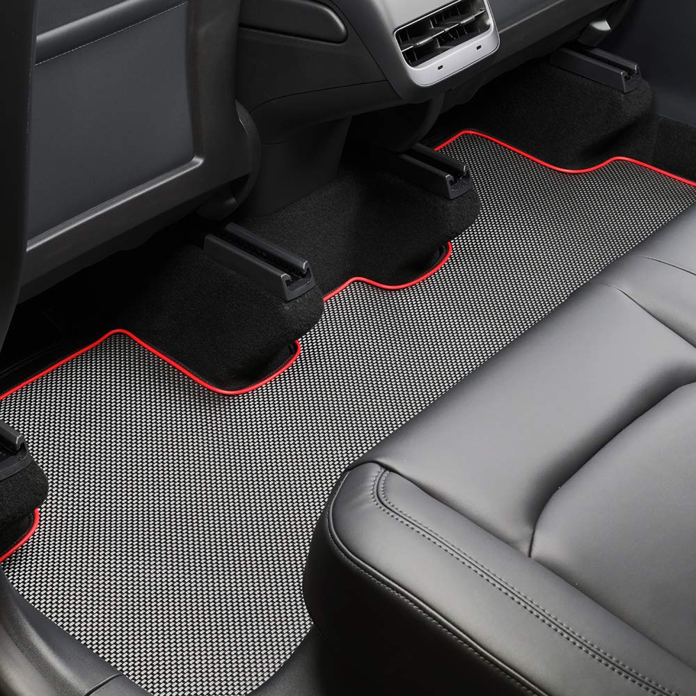 Premium All-Weather 5-Seat Floor Mats for 2022 Tesla Model Y (Long Range) - Waterproof, Lightweight & Odorless Car Floor Liners - 8pc Set - Made in USA - Perfect for Daily Commute, Road Trips & Extreme Weather Protection