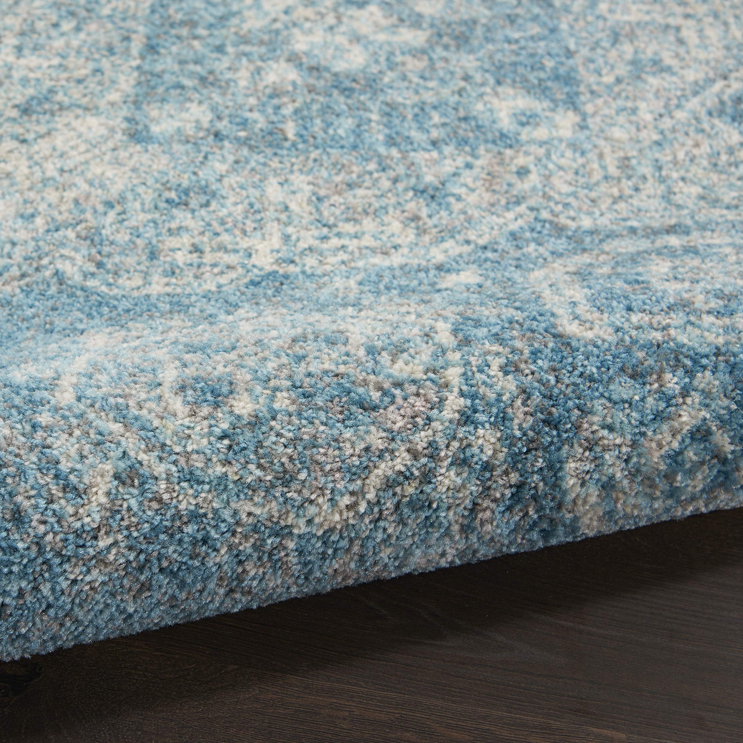 Nourison Tranquil Traditional Light Blue/Ivory 7' x 10' Area Rug - Easy Cleaning, Non-Shedding, Soft & Durable - Perfect for Bedroom, Living Room, Dining Room & Kitchen Decor (7x10) - Cozy Home & Office Floor Covering