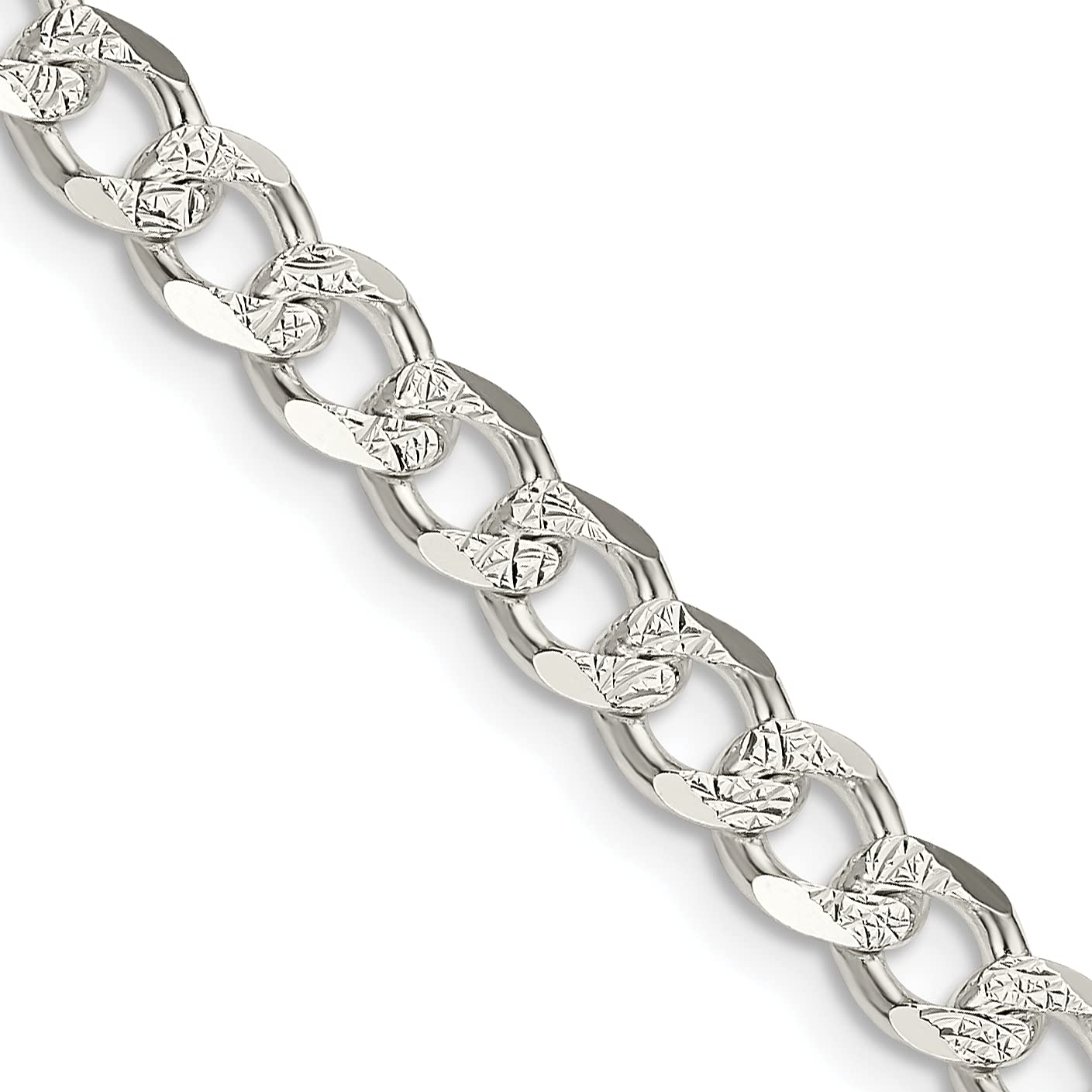 IceCarats 925 Sterling Silver 5.5mm Curb Link Chain Necklace for Women | Dainty Layering Necklace | Gift for Her | Perfect for Everyday Wear, Date Night & Special Occasions