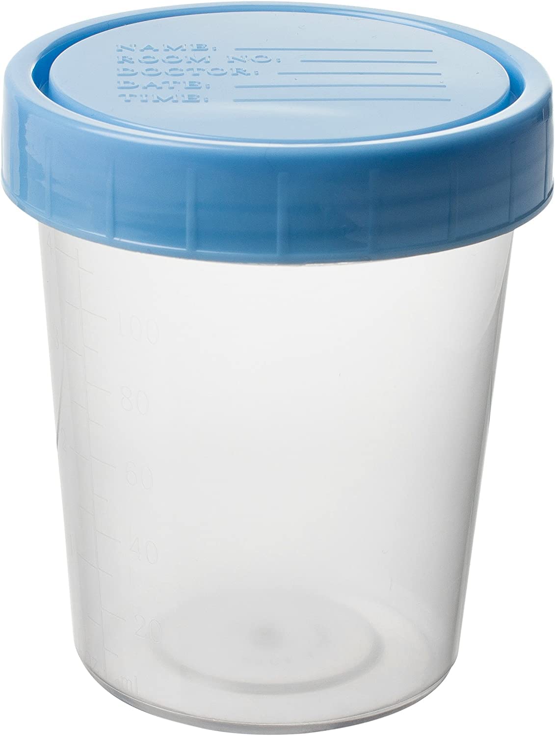 Vakly 4oz Leak-Proof Screw Top Specimen Cups - Pack of 1000 Non-Sterile Urine Sample Containers with Blue/Green Lids | Medical Testing, Lab Samples, Home Health Monitoring