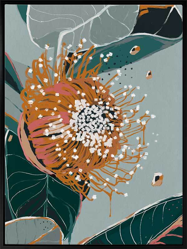Dusty Flowering Gum II Canvas Art Print - Australian Floral Wall Decor for Living Room, Bedroom & Office
