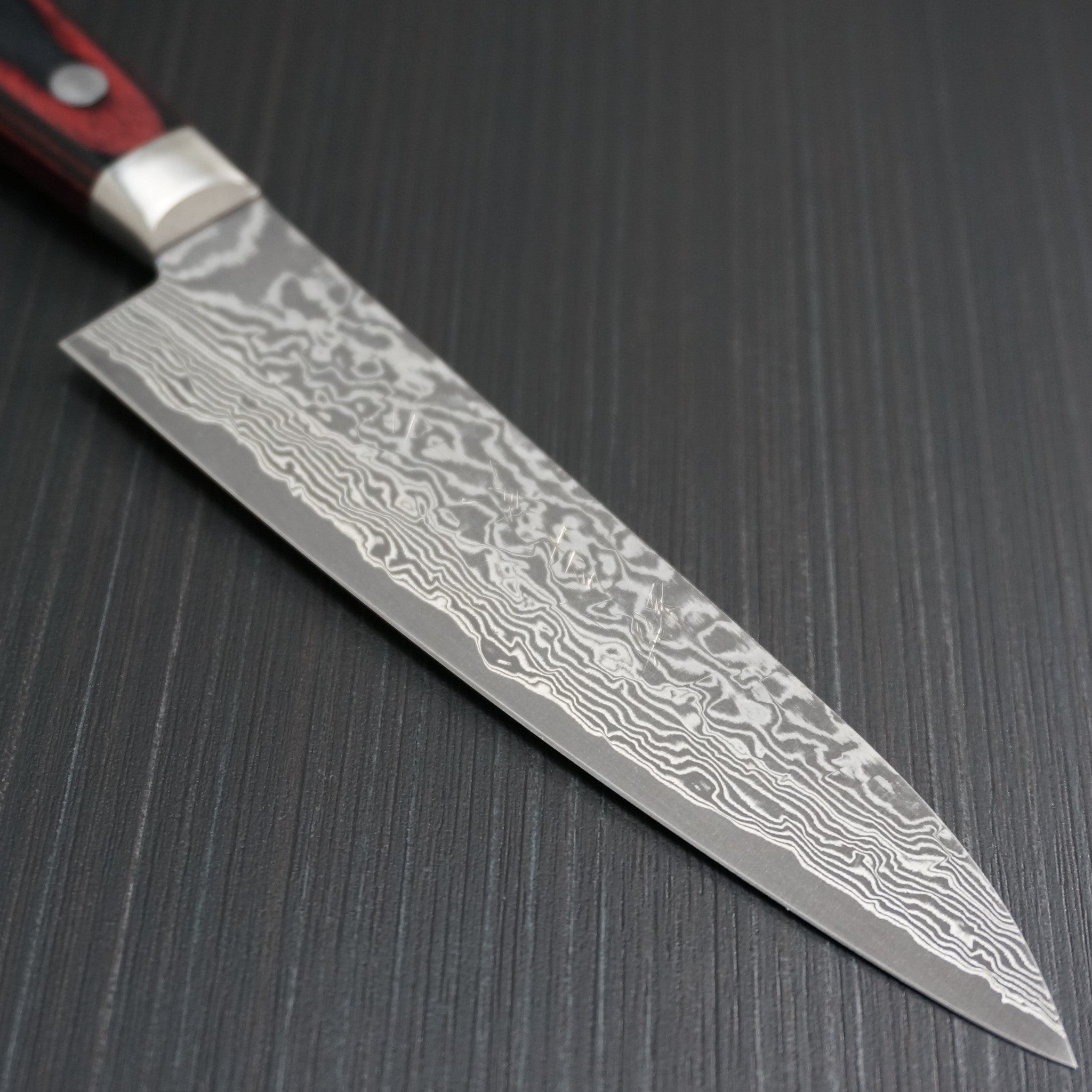 Premium Japanese Yoshimi Kato VG10 Nickel Damascus Petty Knife 120mm - Professional Chef Knife for Slicing, Peeling & Precision Cutting - Perfect for Home Kitchen & Sushi Preparation