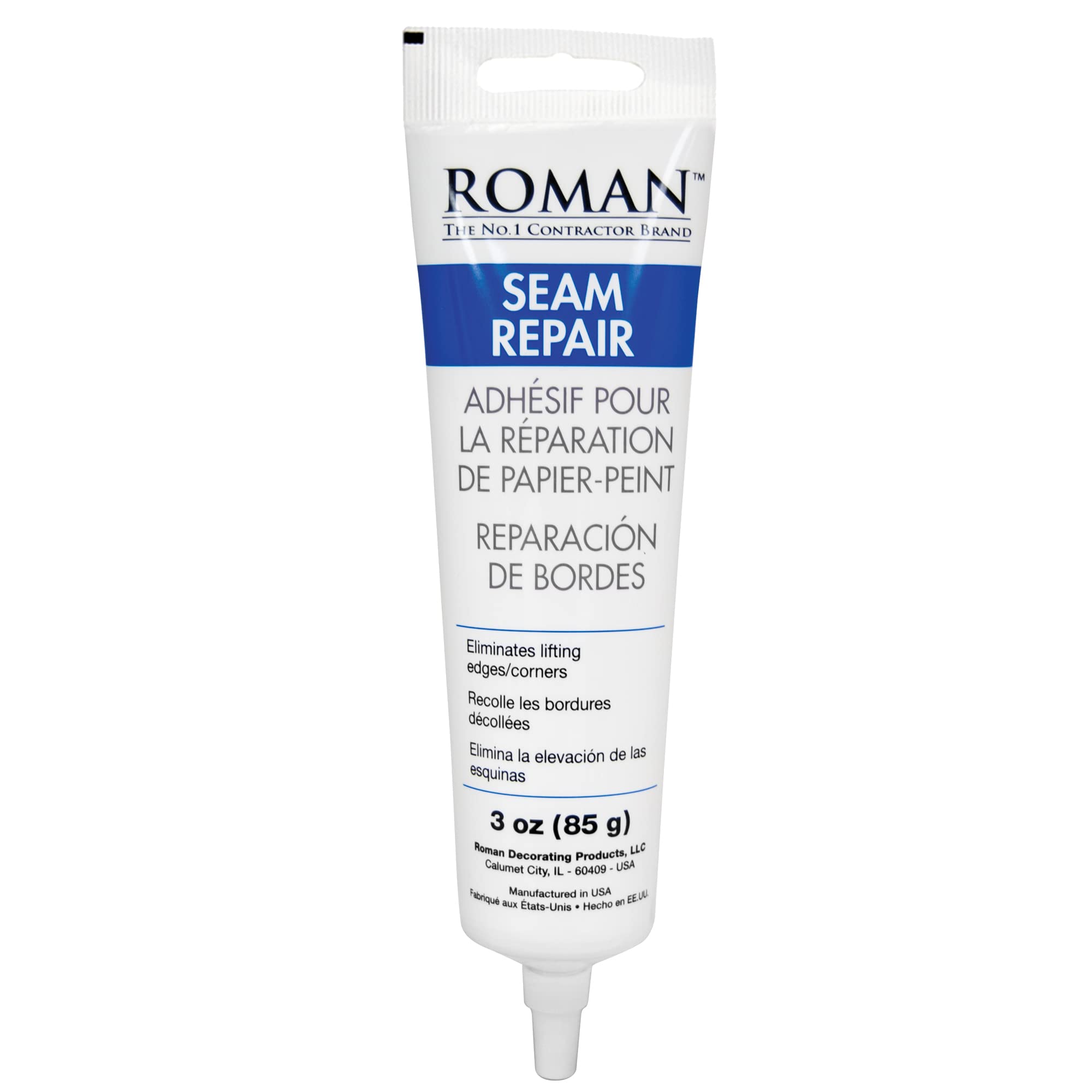 Seam Repair Adhesive - Strong Wallpaper Glue for Fixing Tears, Loose & Overlapping Edges - White 3oz Tube with Precision Nozzle - Perfect for Home Renovation & Wallpaper Repair Projects