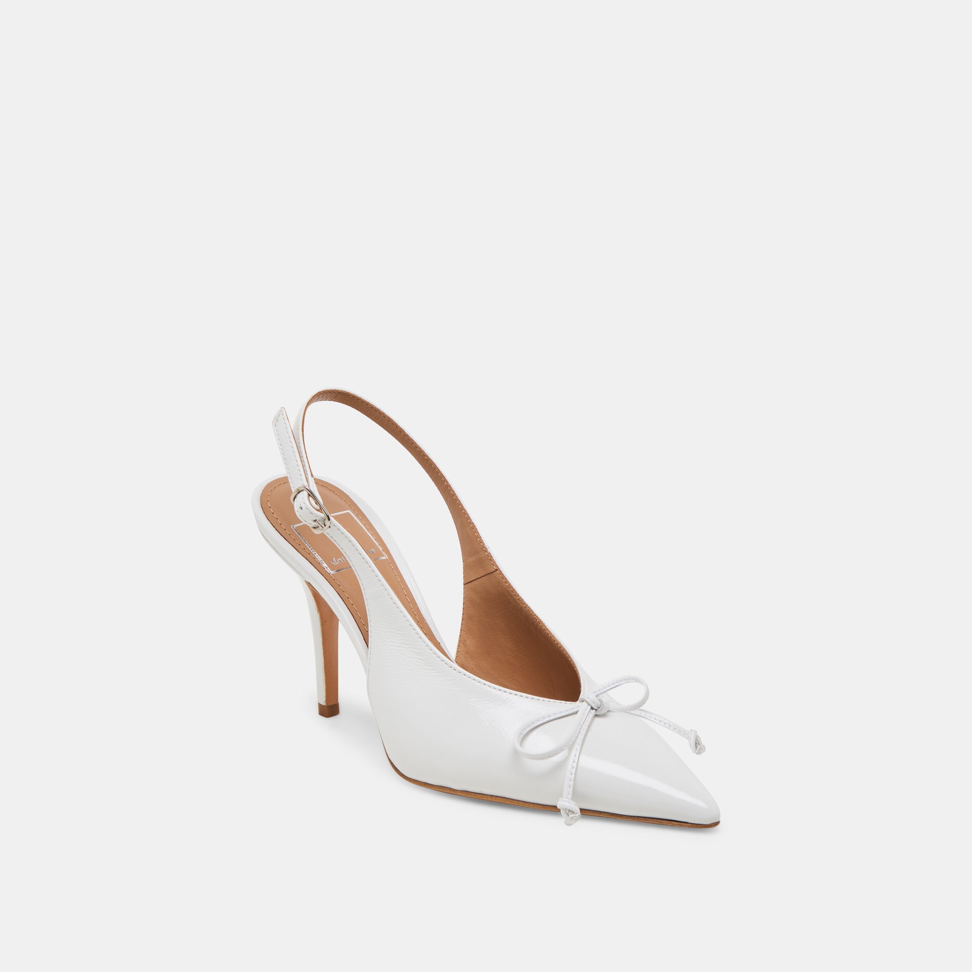 GEENA Women's White Leather Heels - Elegant High Heels for Parties, Weddings & Evening Events