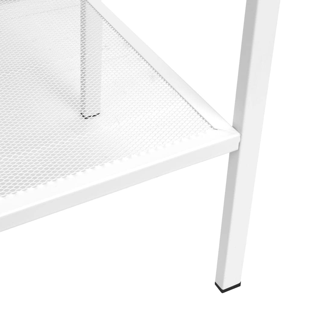 CHARMMA 4-Tier Metal Ladder Bookcase - White | Space-Saving Storage Shelf for Living Room, Bedroom & Office Organization