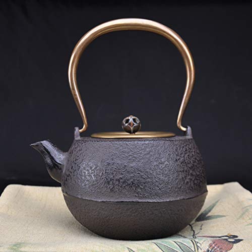 Premium Japanese Cast Iron Teapot 1.2L - Uncoated Traditional Iron Kettle for Tea Brewing | Authentic Tetsubin Style | Perfect for Matcha, Herbal Tea & Home Decor | Durable Southern Iron Pot Tea Set for Daily Use & Gift Giving