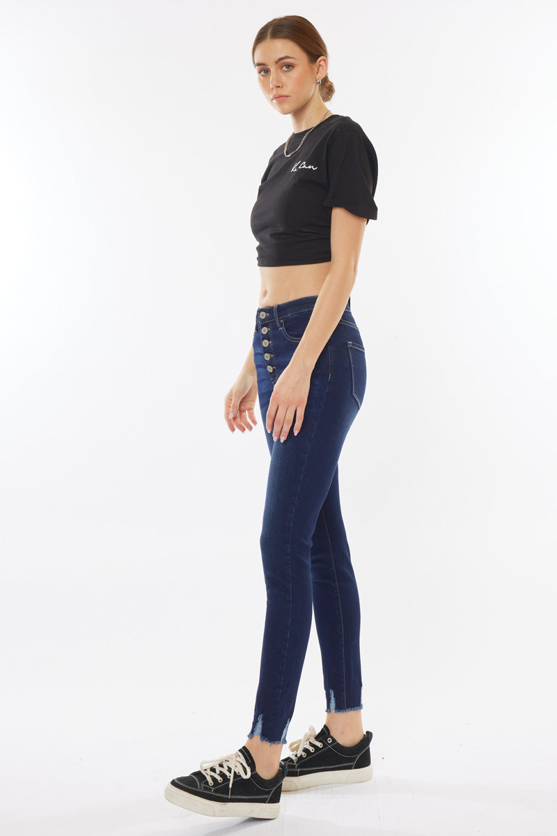 Clove Essentials High Rise Ankle Skinny Jeans for Women - Stretchy Denim Pants, Slim Fit, Comfortable & Trendy - Perfect for Casual Outfits, Date Nights & Office Wear