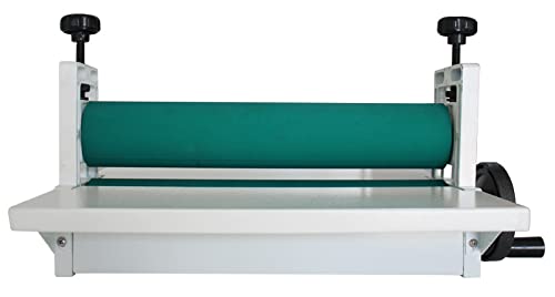 TECHTONGDA 14 Inch Manual Cold Laminator Machine - Hand Crank Pressure Roller for Vinyl, Photos & Film - Up to 0.4 Inch Thickness - Perfect for Home, Office & Craft Projects