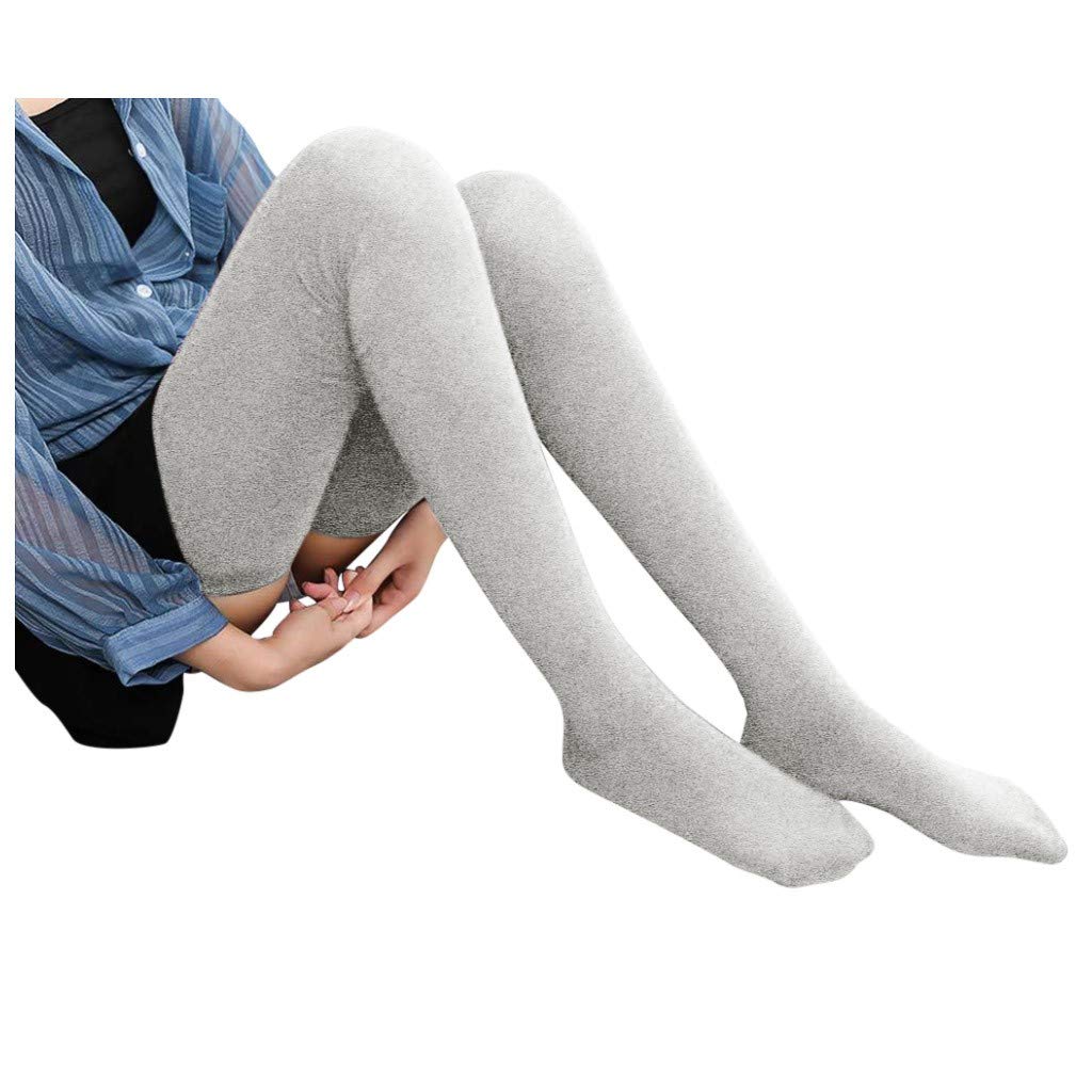 Premium Knee-High Basketball Socks for Women & Girls - Breathable Silk-Blend Athletic Socks in Light Gray (One Size) - Perfect for Sports, Gym Workouts & Casual Wear