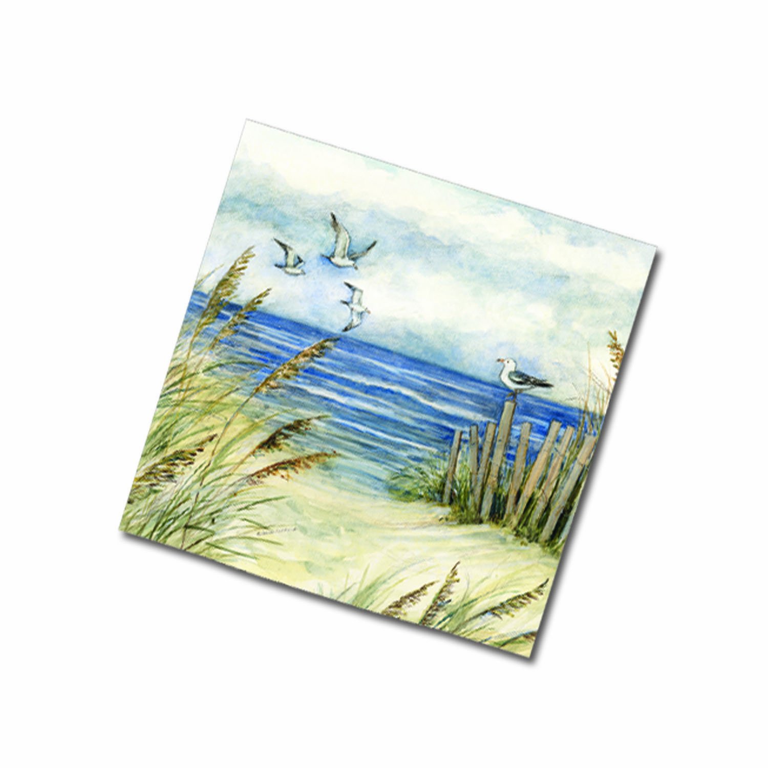Keller-Charles Premium Coastal-Themed Cocktail Napkins - Elegant Party & Dinner Table Decor for Beach Weddings, Summer Soirees, and Nautical-Themed Events