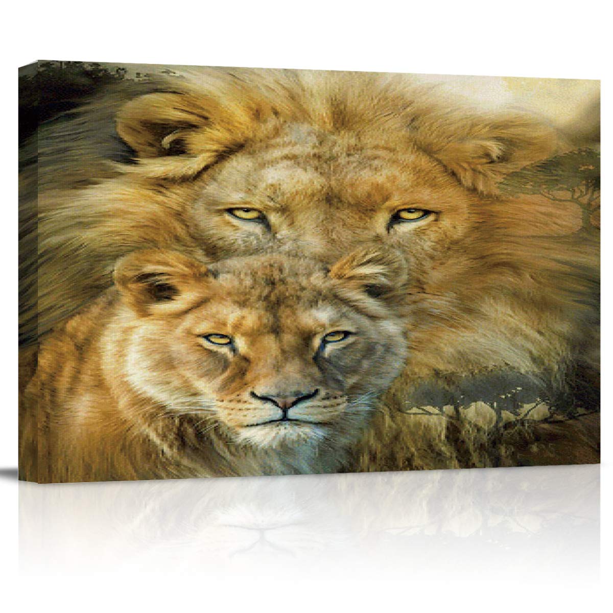 PRINT PICTURE ARTHOME Lion Wall Art Canvas Prints - 24