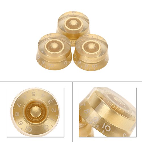 4pcs Gold Electric Guitar Knobs - Tone & Volume Control Replacement for Les Paul LP - Perfect for DIY Guitar Repair & Customization - Ideal for Musicians & Guitar Enthusiasts