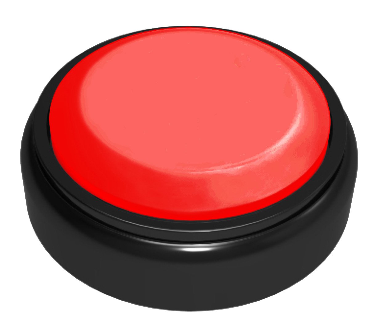 RED Essential - 30-Second Recordable Talking Button, Custom Easy Button® (Black Base/Red Top) - Perfect for Gifts, Home Decor & Office Fun