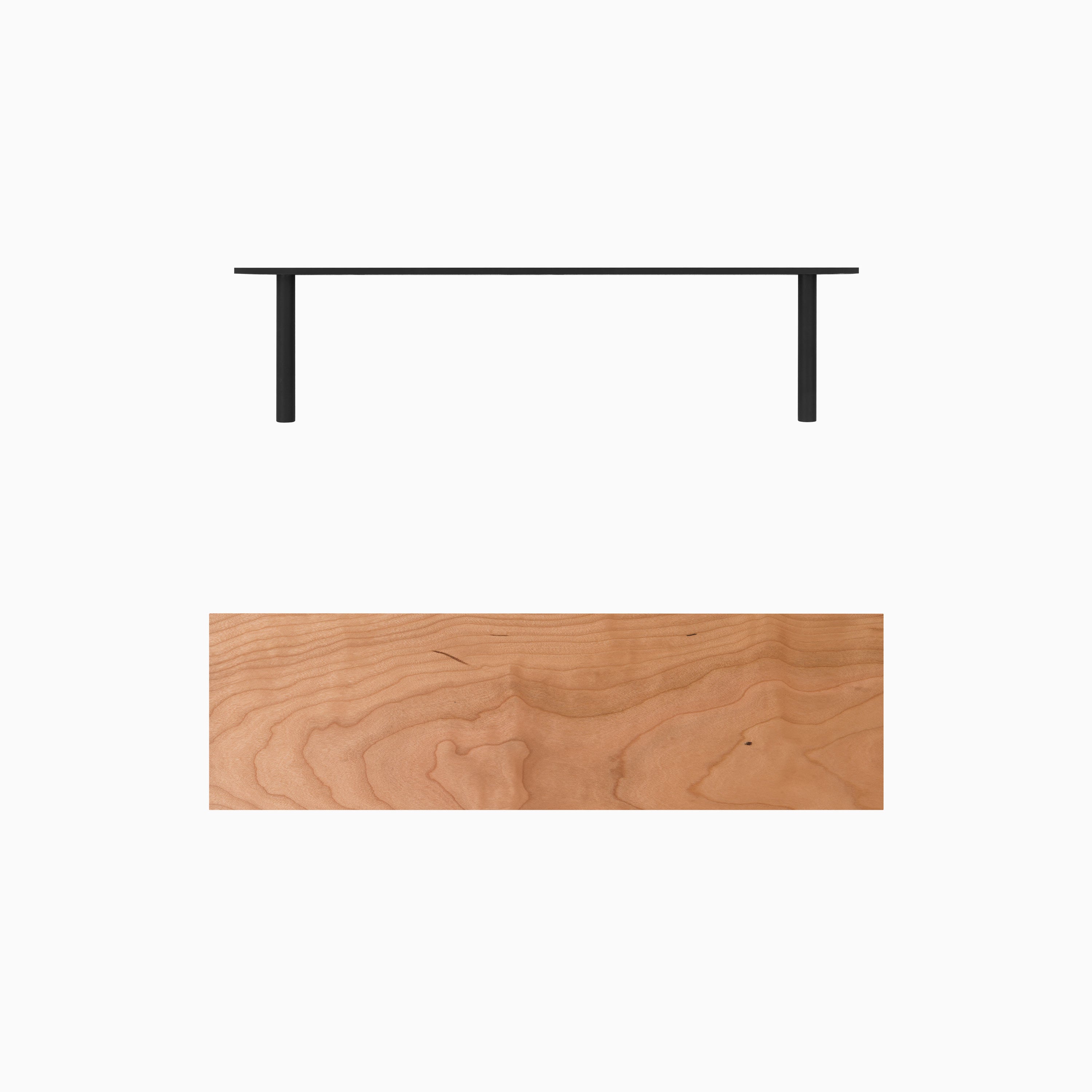 Aksel LED Cherry Floating Shelf - Modern Wood Wall Shelf with Built-in Lights for Living Room, Bedroom, or Kitchen Decor