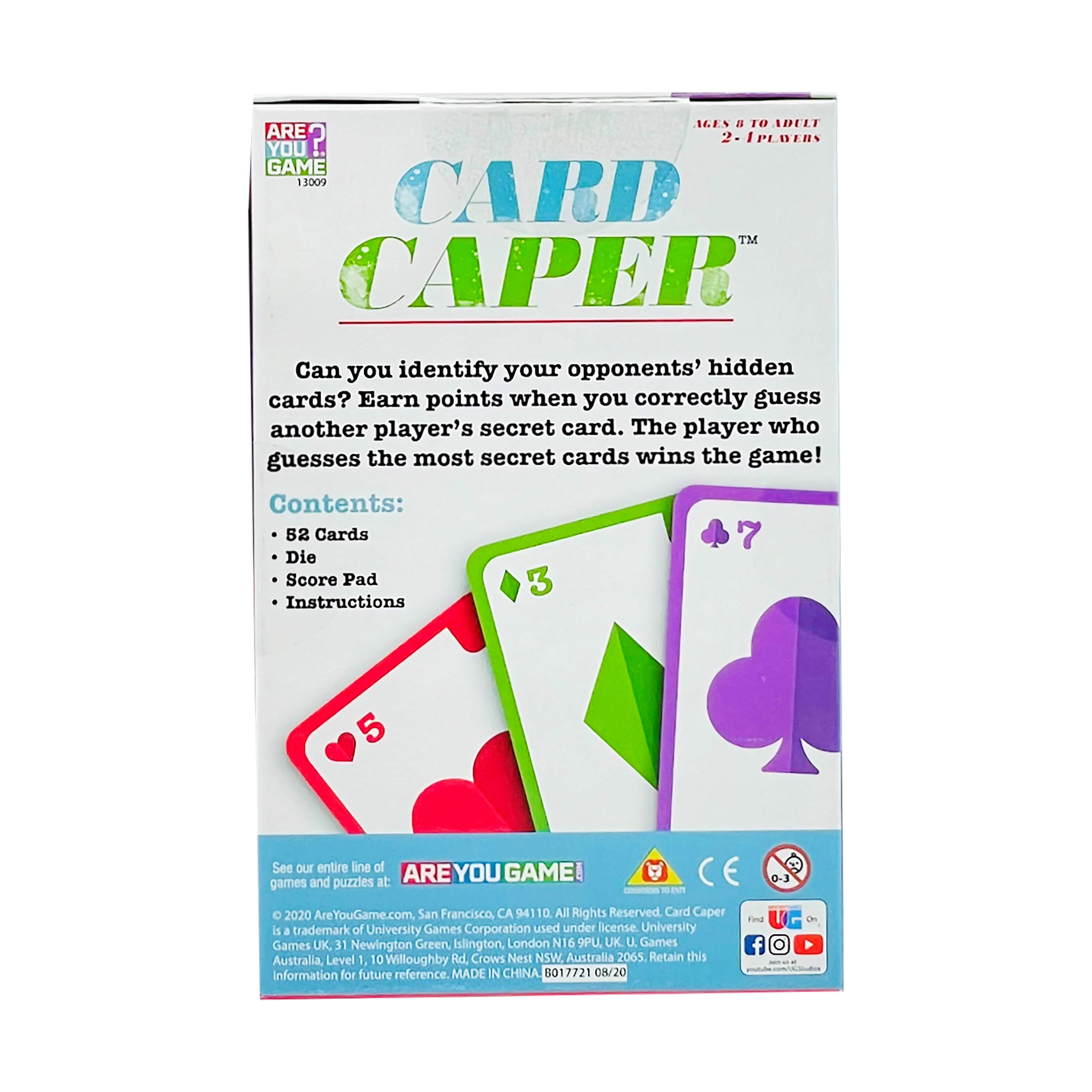 Card Caper - Strategic Mystery Card Game for Family Game Nights & Party Entertainment | Fun Brain-Teasing Adventure for Adults & Teens