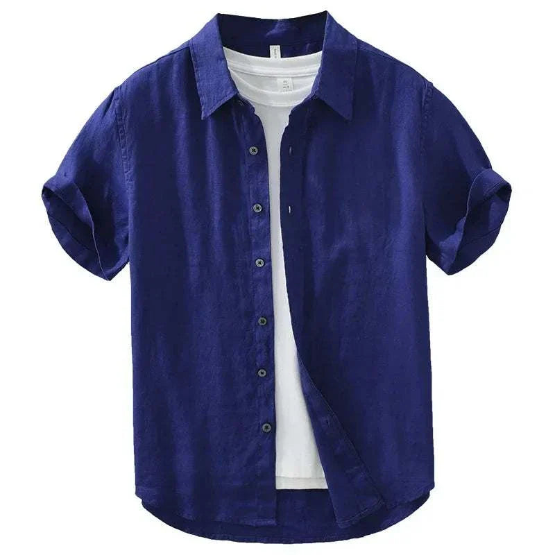 Antonio's Men's Loose Fit Short Sleeve Summer Shirt - Breathable Casual Button Down for Beach, Vacation & Outdoor Activities