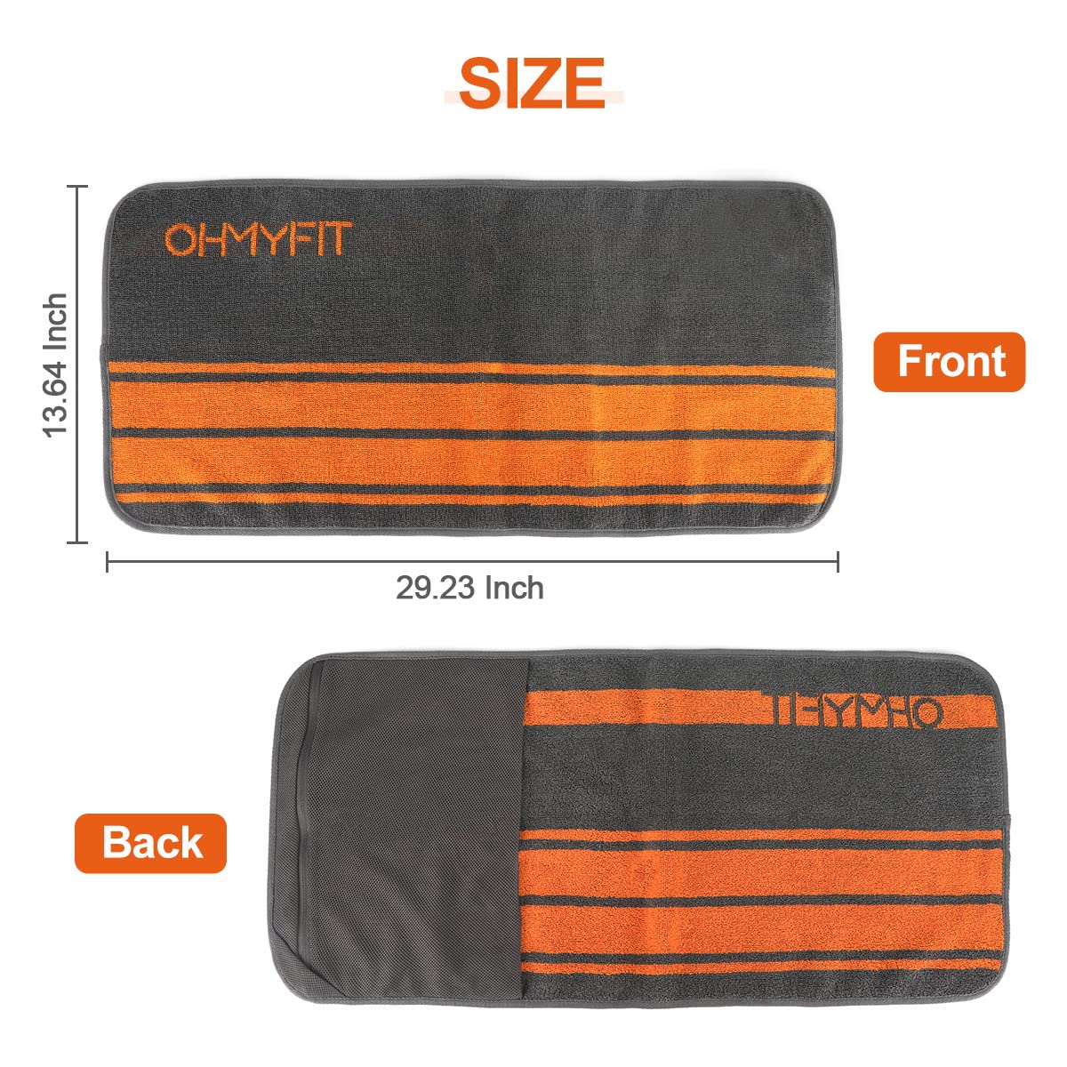 **18 oz Tritan Sports Water Bottle & Smart Fitness Towel with Zippered Pocket - Gym, Running, Hiking & Outdoor Workout Essentials Bundle**