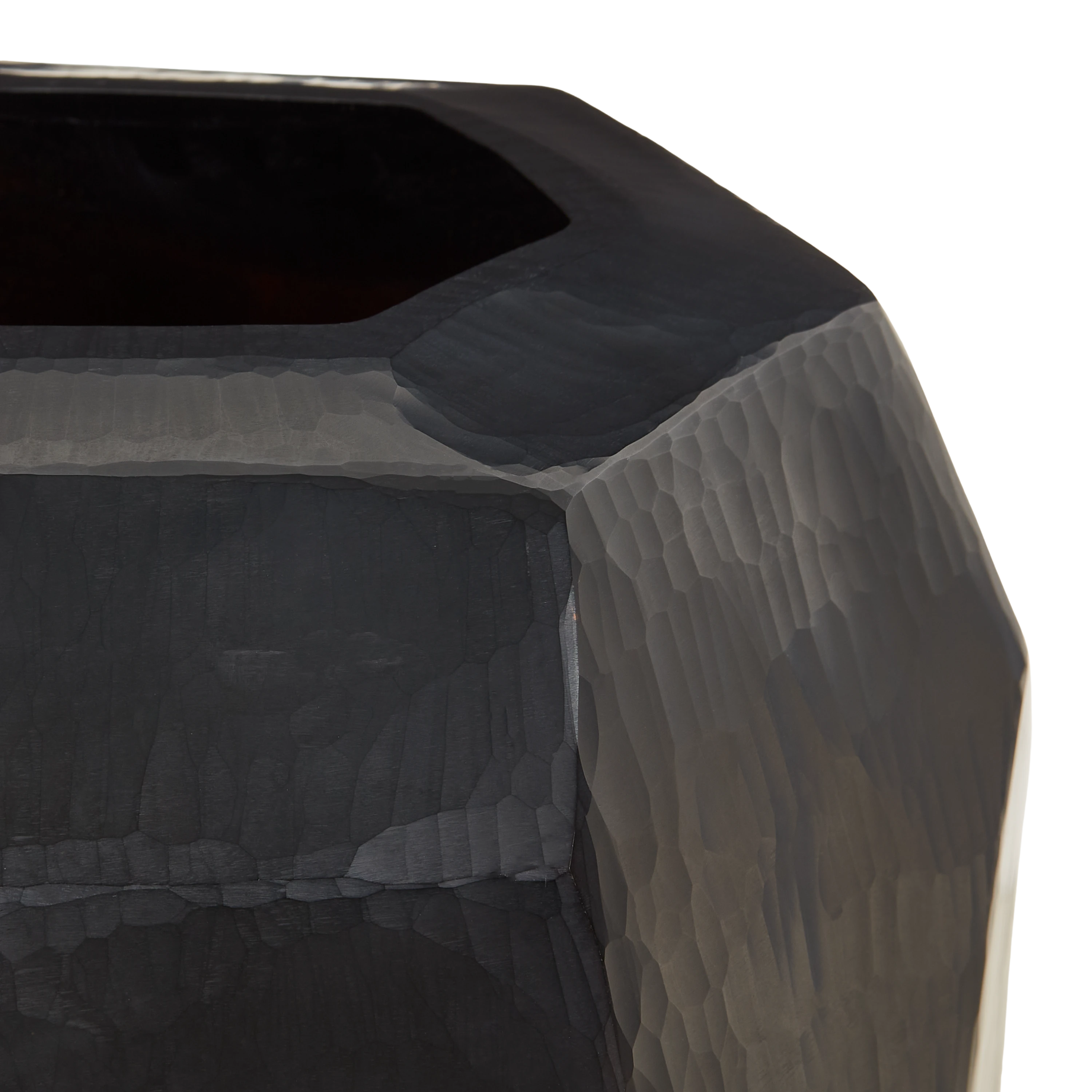 Modern Cubist Ceramic Vase - Dark Brown Home Decor for Living Room, Bedroom & Office - Geometric Art Vase for Flowers & Decorative Centerpiece