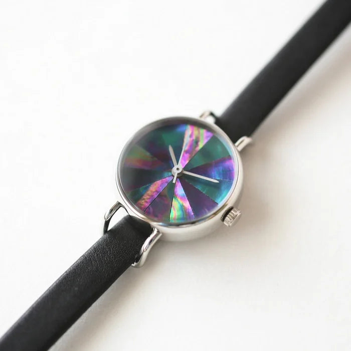 Elegant Women's Wristwatch with Blue Abalone Shell | Japanese Handmade Watch for Women | Perfect for Everyday Wear, Office & Special Occasions
