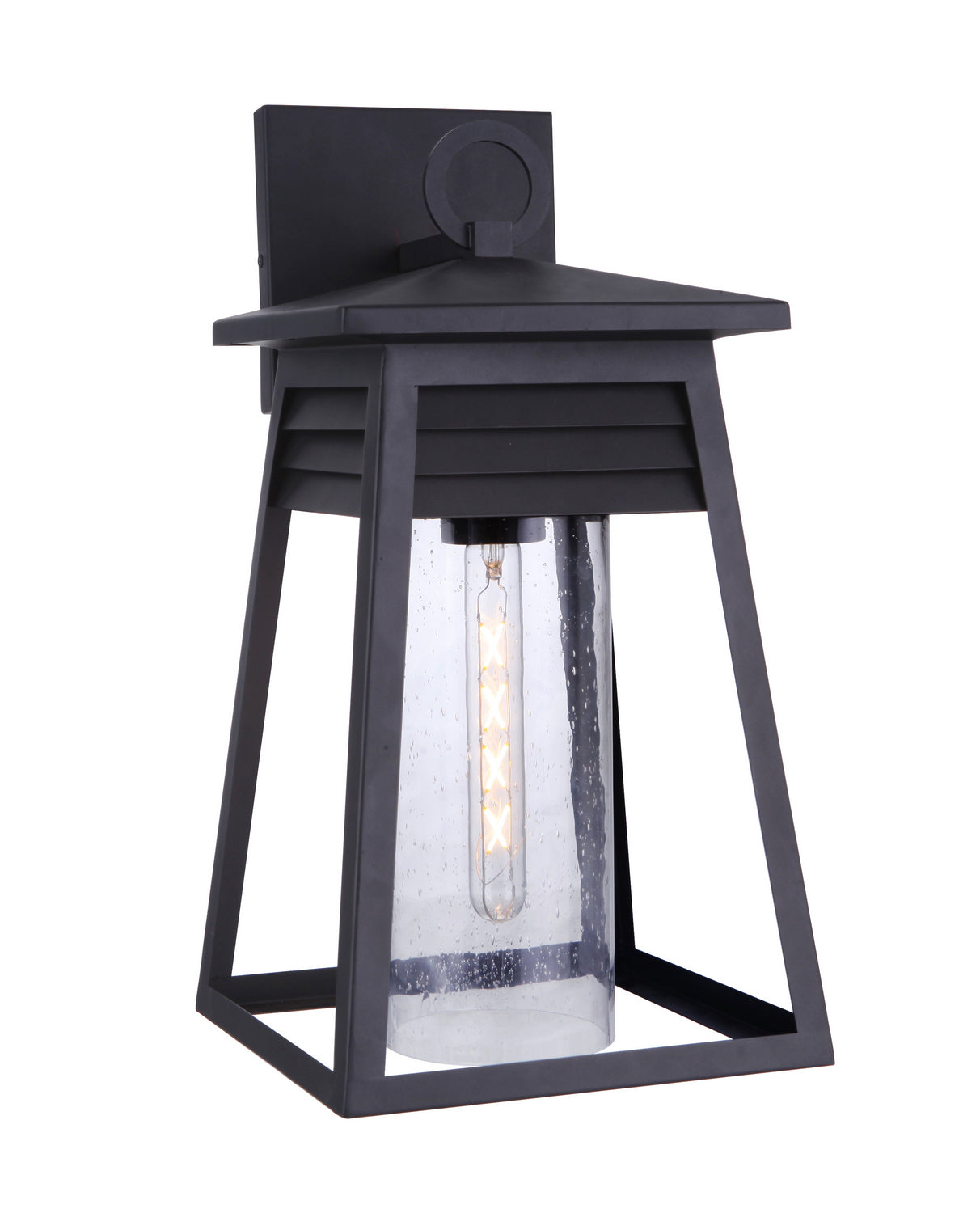 Becca Textured Black Outdoor Pendant Light - Weatherproof Hanging Fixture for Porch, Patio & Garden Lighting