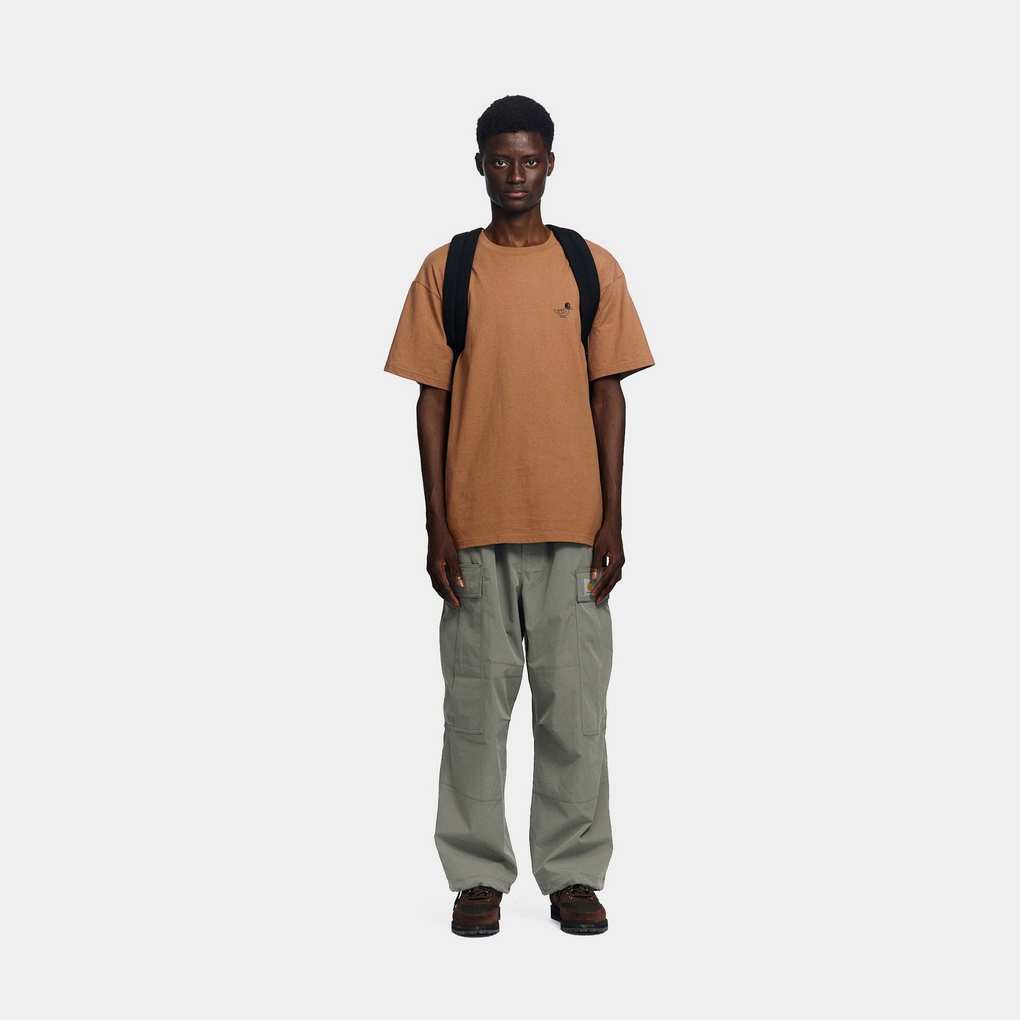 Carhartt WIP x INVINCIBLE Madison Duck T-Shirt for Men - Hamilton Brown/Black - Durable Cotton Casual Tee for Streetwear & Everyday Wear