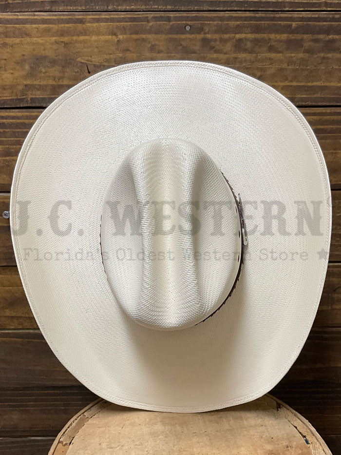 Larry Mahan LMH11218 AUSTIN 10X Cowboy Straw Hat Ivory - Western Style Sun Protection for Outdoor Ranchers & Country Music Fans