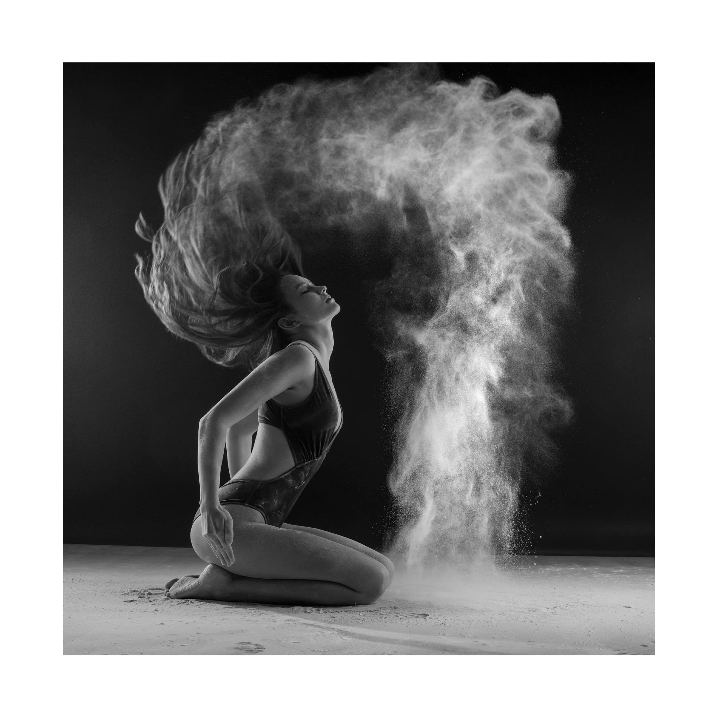 Gabor Kanovits 'Dance' 18x18 Canvas Wall Art Print - Modern Abstract Painting for Living Room, Bedroom & Office Decor
