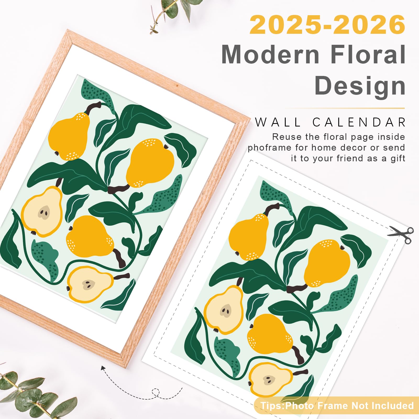 Guasslee 2025-2026 Wall Calendar - 19 Month Vertical Planner (June 2025-December 2026) | 28