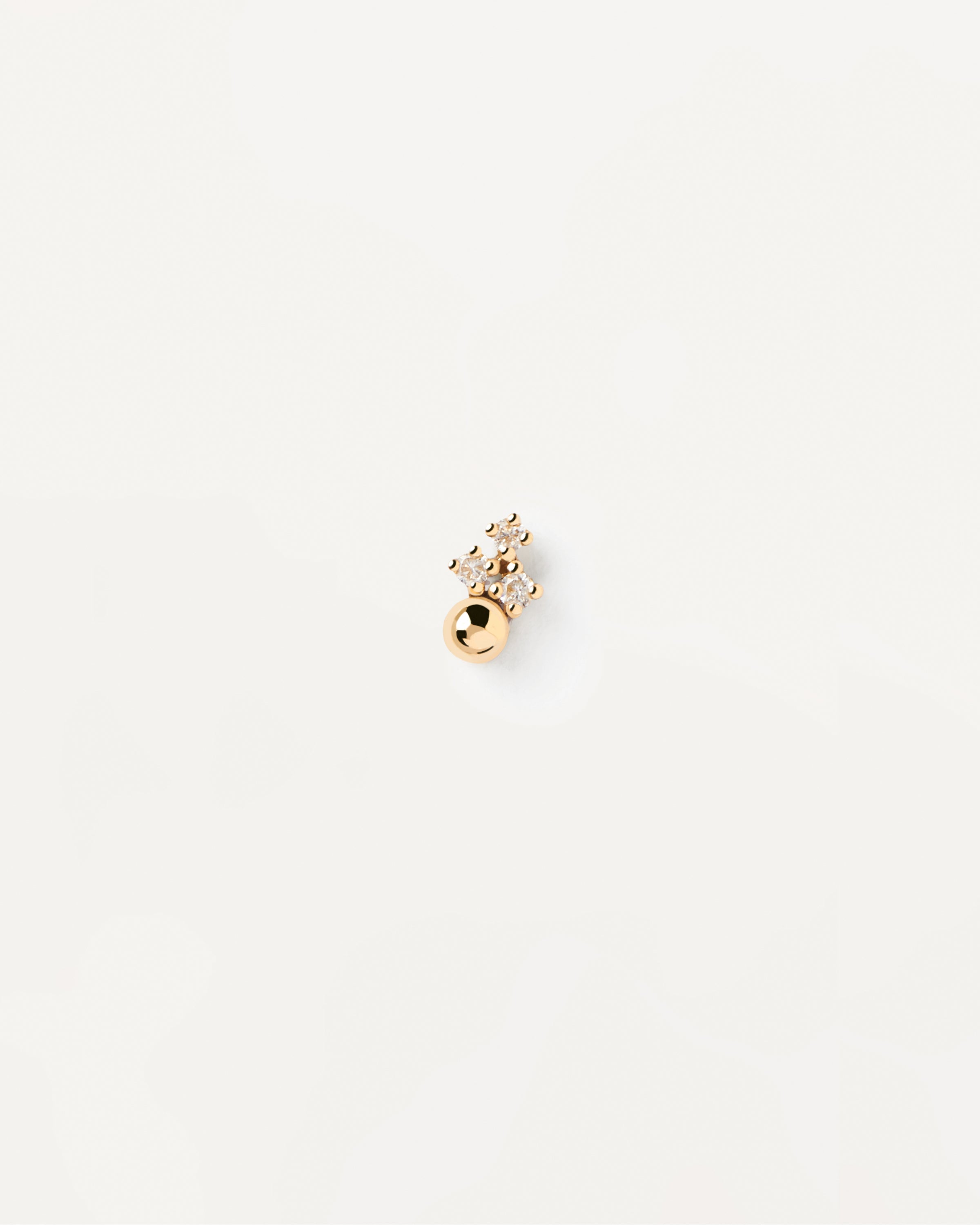 Blake Single Diamond & Gold Earring - Elegant & Luxurious Jewelry for Women - Perfect for Parties, Weddings & Special Occasions