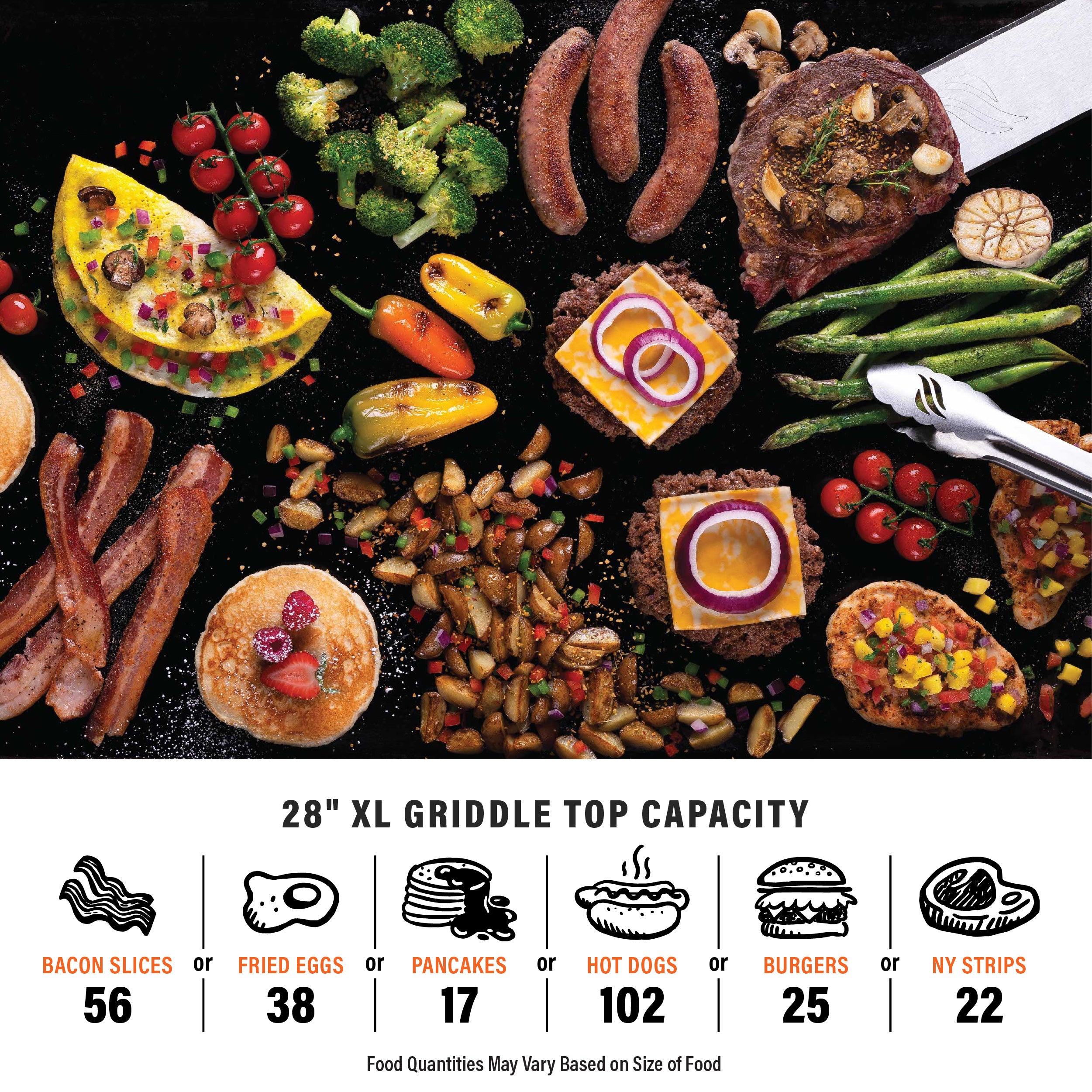 Bronco 28 XL Griddle with Cabinet - Heavy Duty Outdoor Flat Top Grill for Camping, Tailgating & Backyard BBQs - Stainless Steel Commercial Griddle with Storage