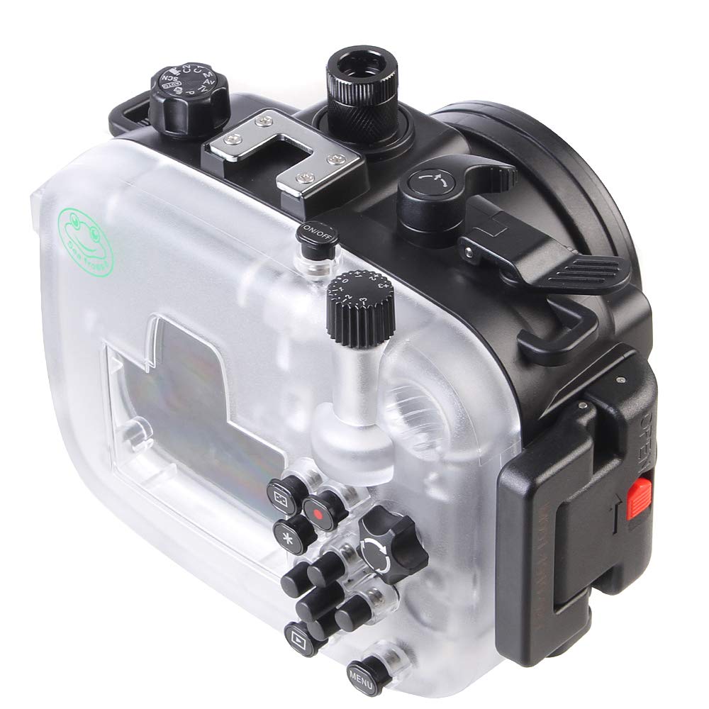 40m/130ft Waterproof DSLR Camera Housing for Canon G1X Mark III - Underwater Photography Case for Scuba Diving, Snorkeling & Marine Exploration