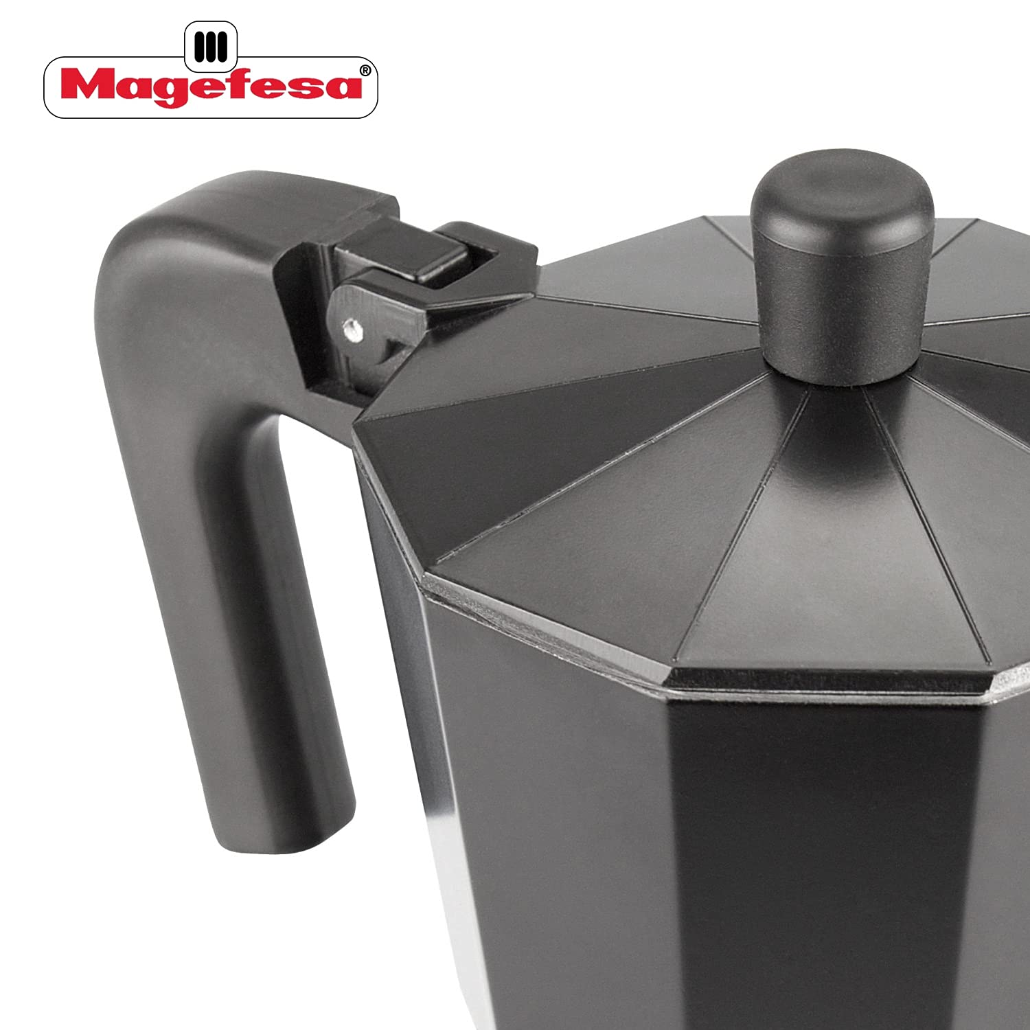 MAGEFESA Kenya Noir Stovetop Espresso Maker - 3 Cup Capacity for Rich Italian Coffee | Perfect for Home, Office & Camping Use