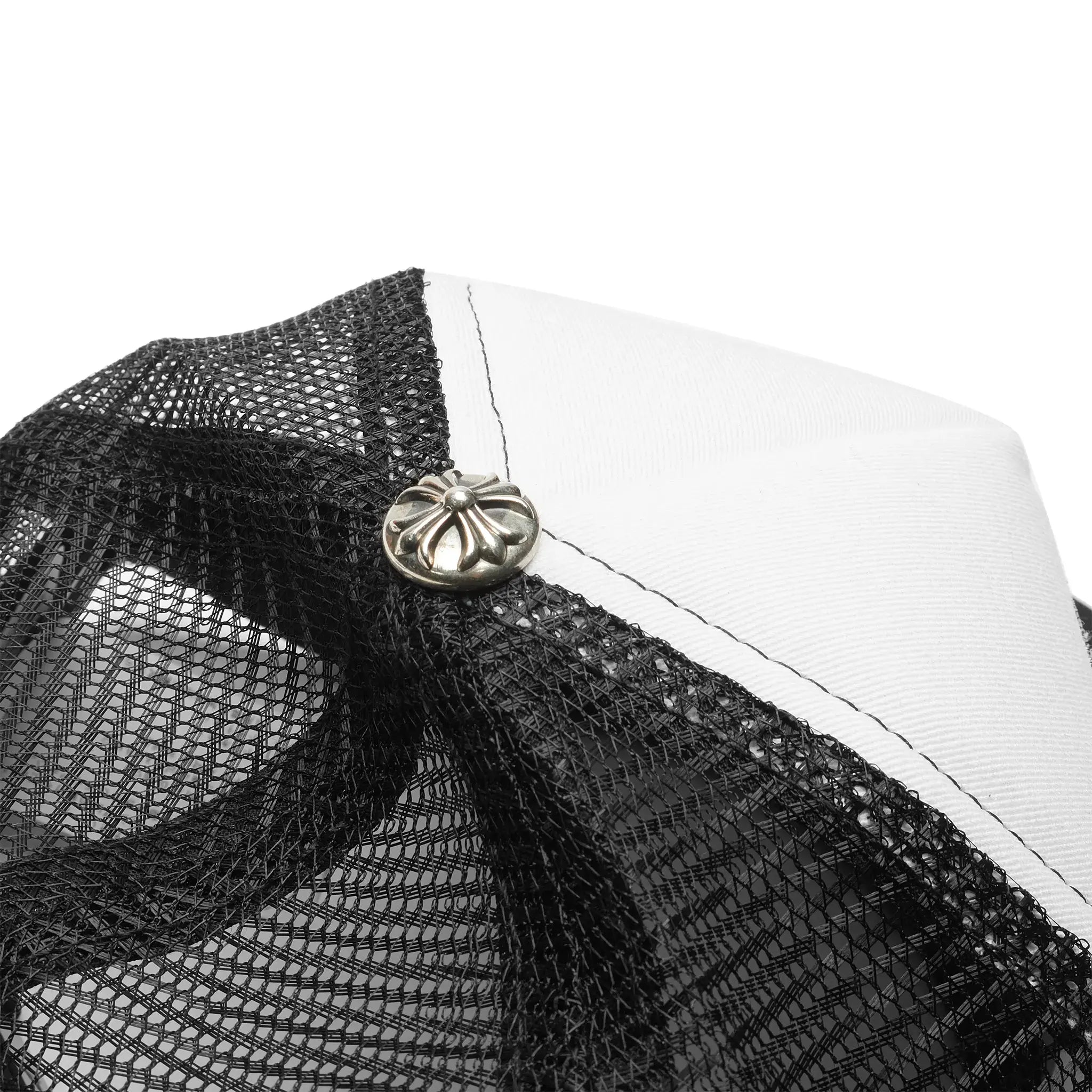 Chrome Hearts Fuck Hollywood White & Black Trucker Cap - Stylish Adjustable Snapback Hat for Men & Women - Perfect for Streetwear, Hip Hop Fashion & Outdoor Activities